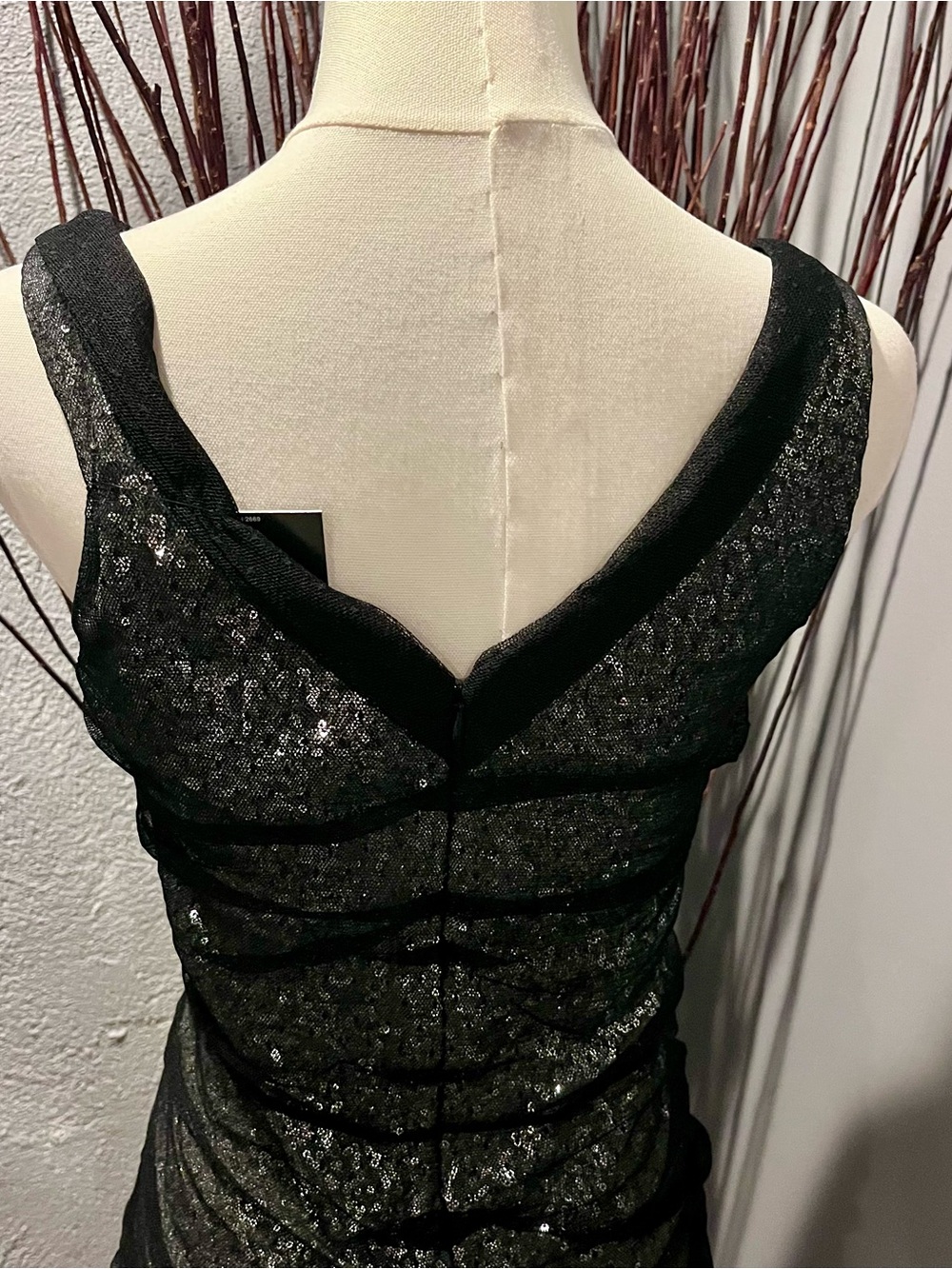 🌺NWT EXPRESS SEQUINS BLACK SHEATH COCKTAIL DRESS SIZE 10🌺 - Picture 5 of 6